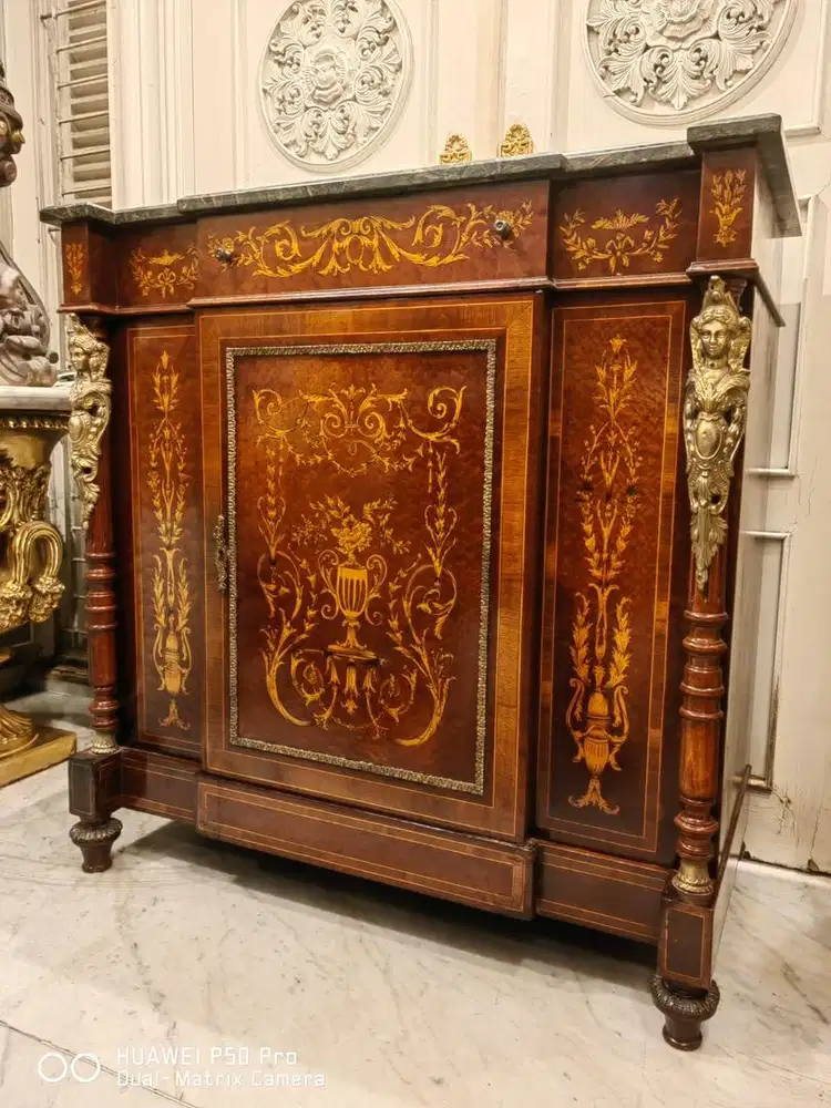 meja konsul marmer davinci