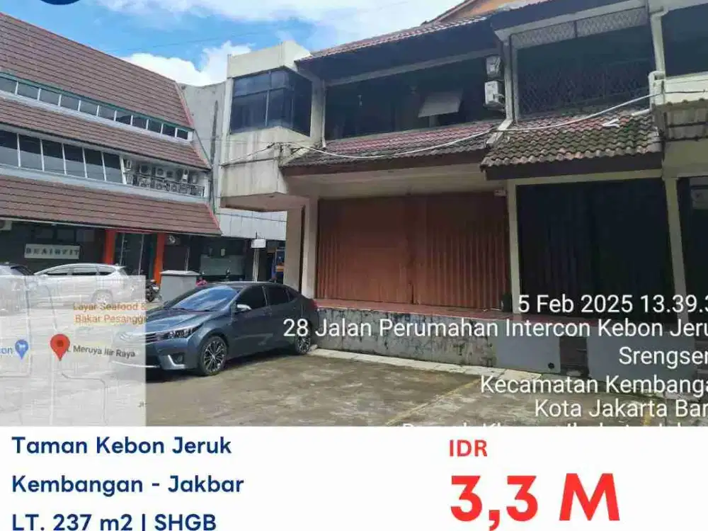 LELANG RUKO TAMAN KEBON JERUK SRENGSENG JAKARTA BARAT