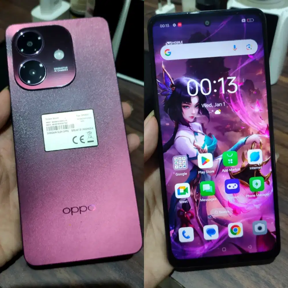 Oppo A3x maroon