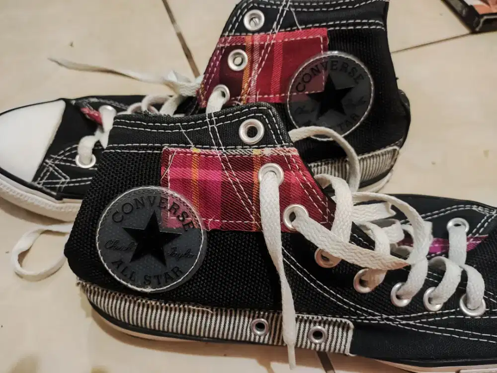 CONVERSE CHUCK TAYLOR ALL STAR PATCHWORK BLACK WHITE Hi 168745C MALE