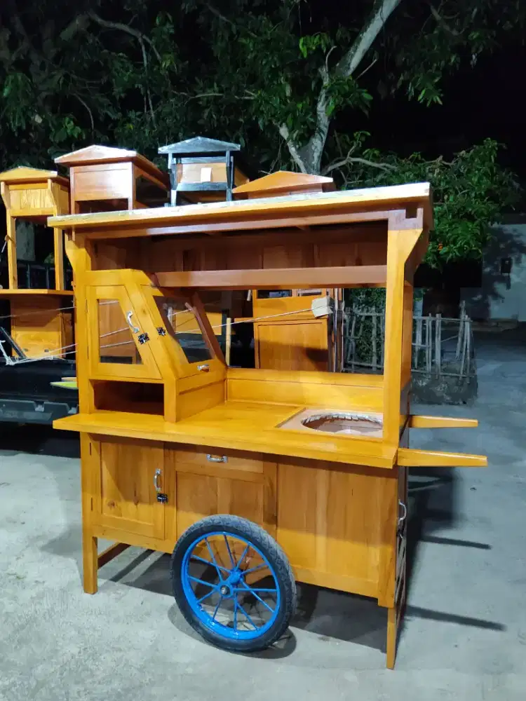 Sedia Gerobak Angkringan, Bakso Mie Ayam, Bubur, Sate, Soto, Pecel dll