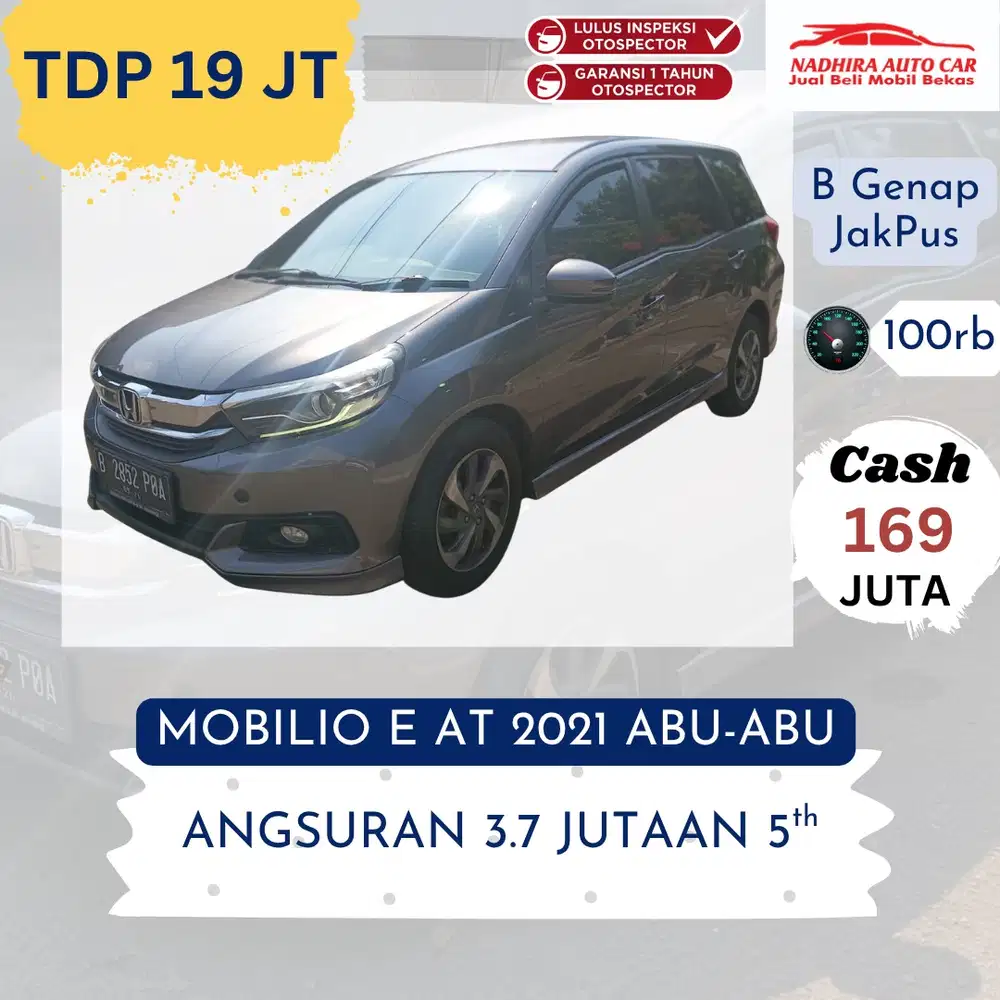 Angsuran 3 Jutaan Mobilio E AT 2021 Abu