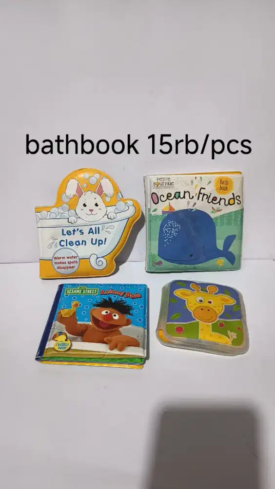 Softbook bathbook buku edukasi anak bayi murah