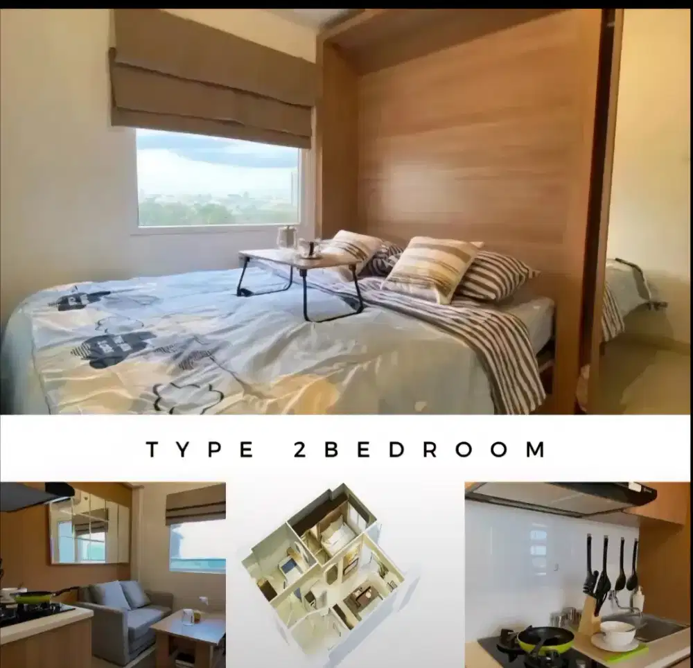 Sewakan type 2br tower scarlet lt 2 spesial floor green pramuka city