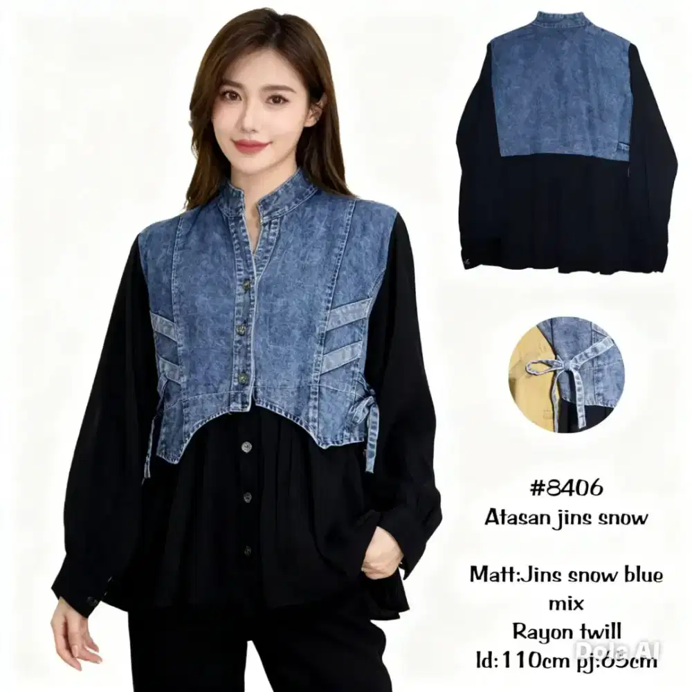 Kemeja jins snow trendy