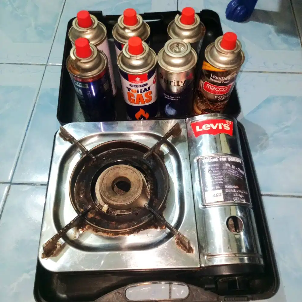 kompor camping portable hi-cook kc-106 second bonus tabung gas kosong