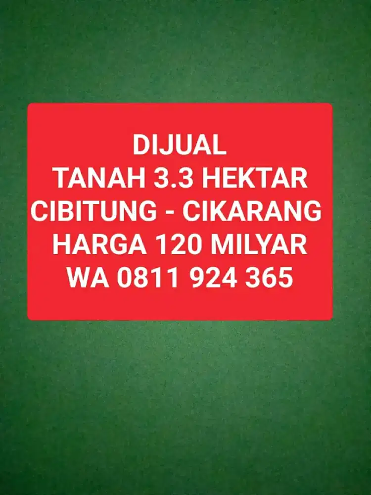 Tanah + pabrik masih berjalan