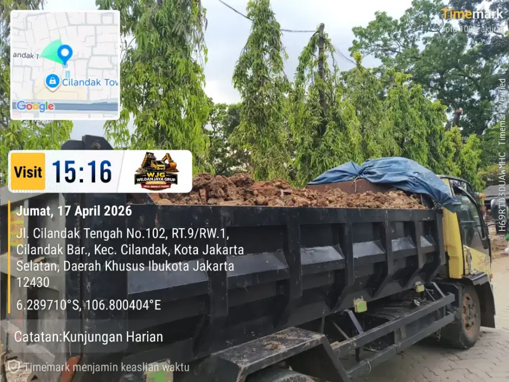 Jasa buang puing dan tanah