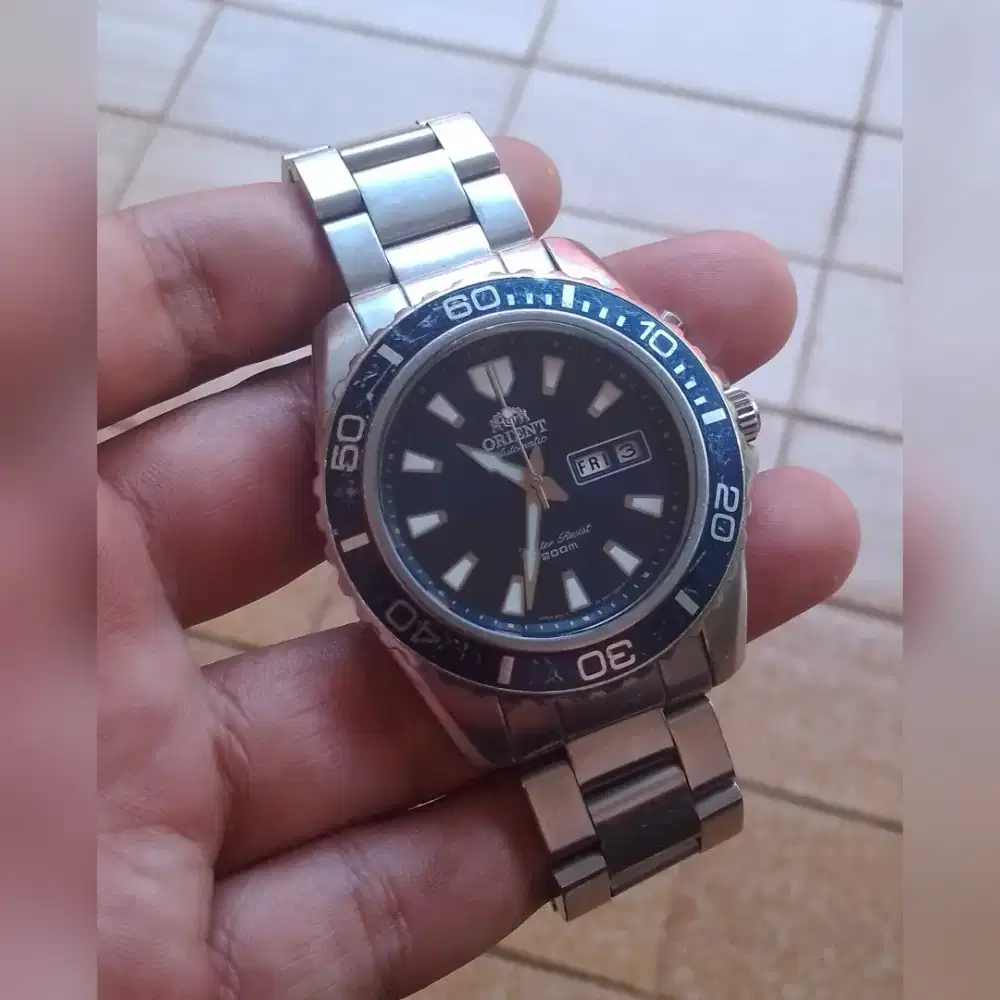 Jam original orient mako xl blue diver