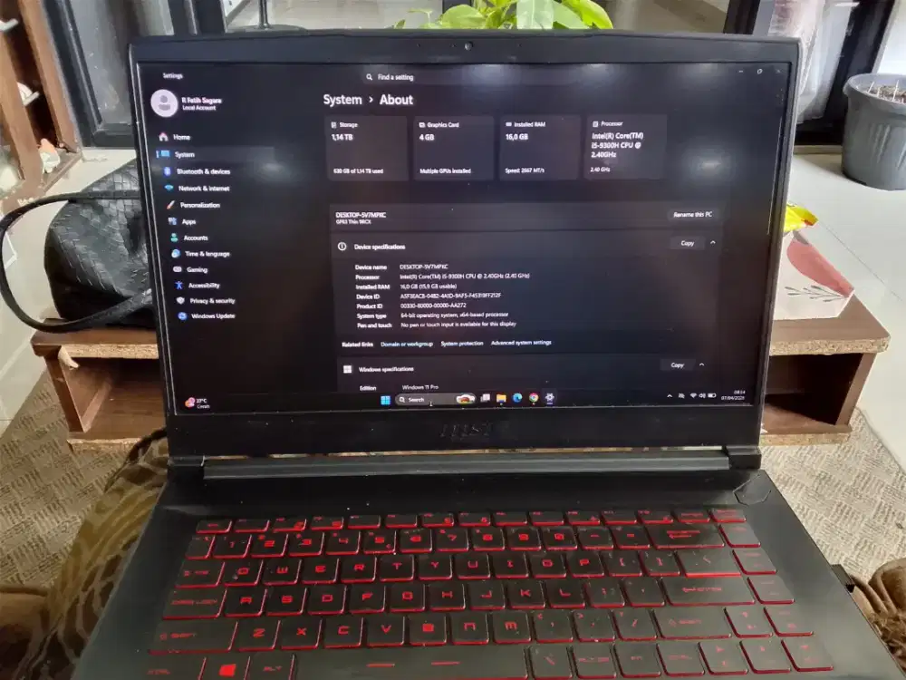 Laptop Gaming MSI