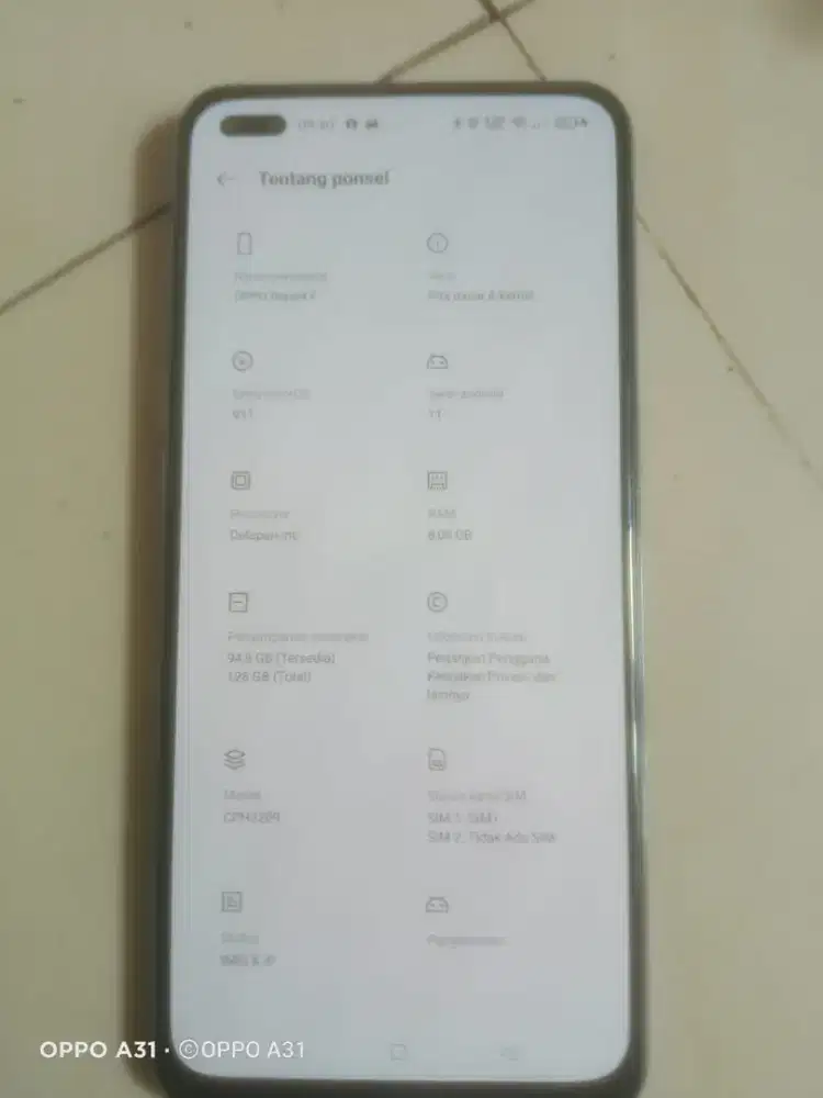 Oppo reno 4F ram 8/128