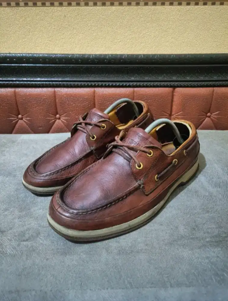 Sepatu loafer sperry top sider gold cup original