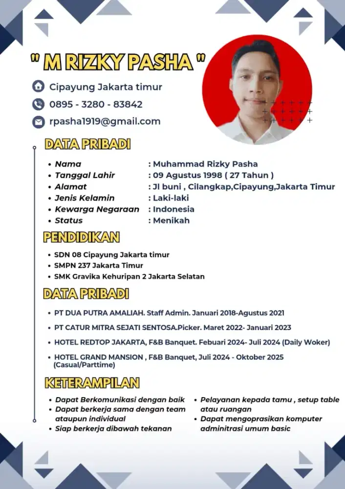 Info lokernya bapak/ibu