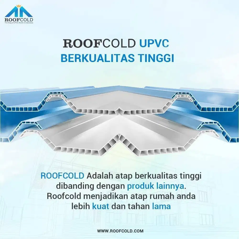 atap upvc double layer roofcold