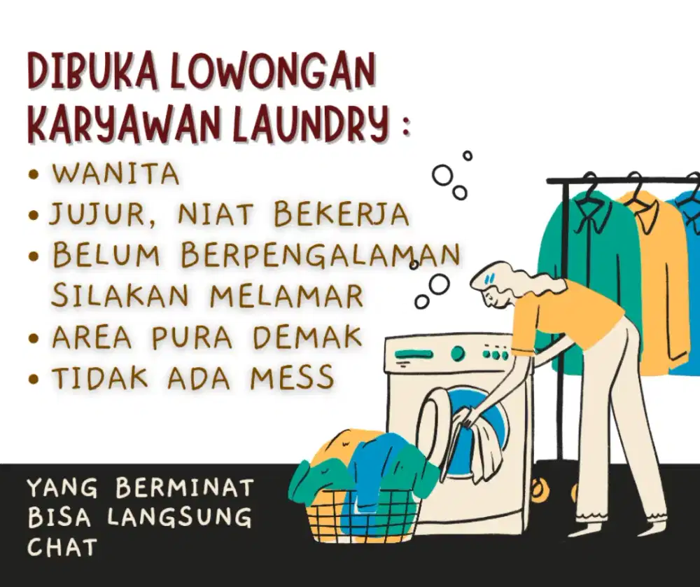 Lowongan Karyawan Laundry