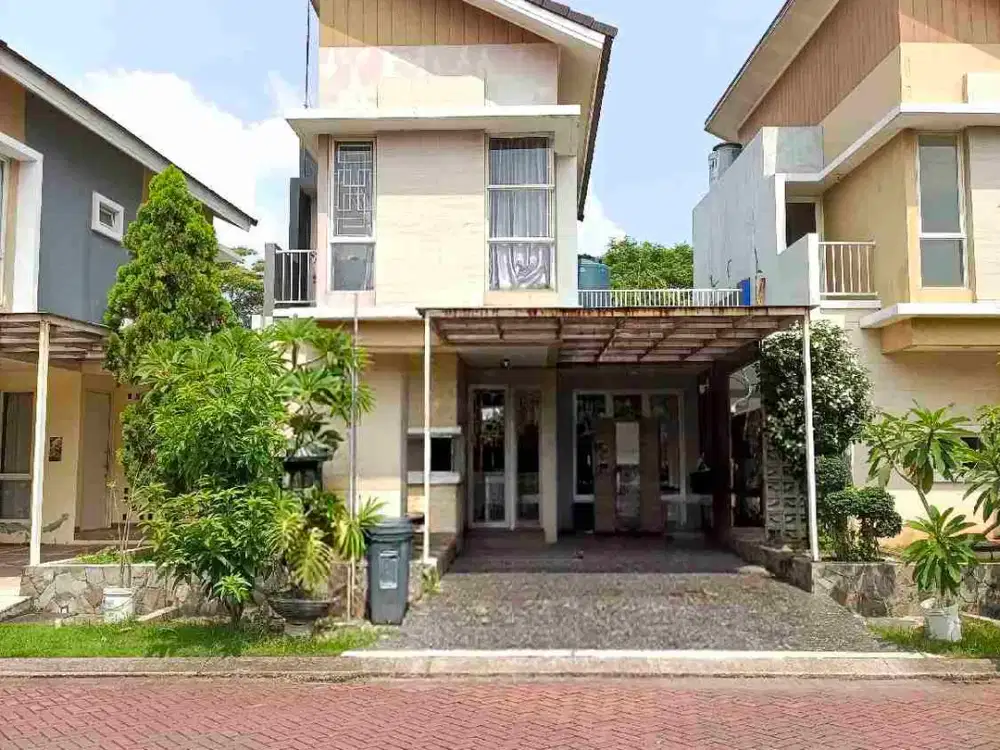 Dijual Rumah Depan Danau 2 Fasad 2 Lantai di Cluster Lavesh Harapan Indah Bekasi