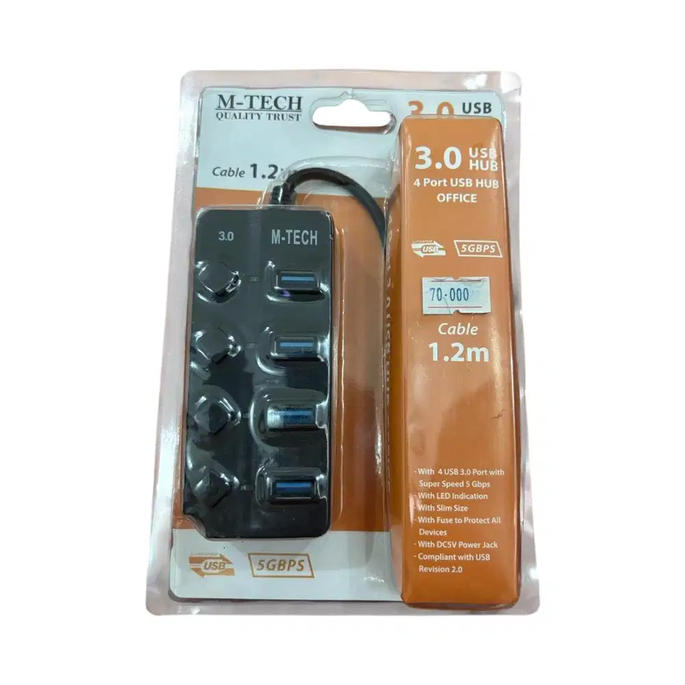 Usb hub 3.0 4 slot kabel 1.2 m