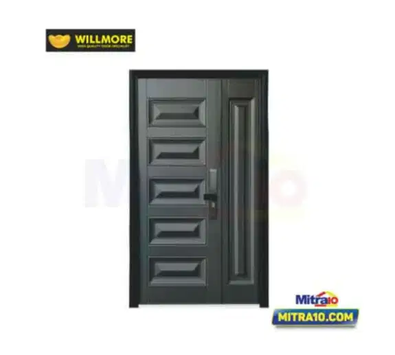 Willmore Pintu Double Aluminium Bukaan Kiri dengan Handle Raven Steel
