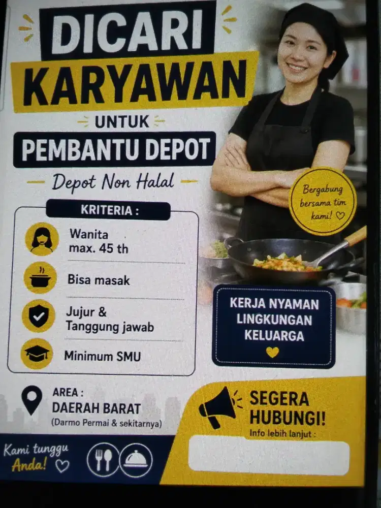 Pembantu Depot Non Halal