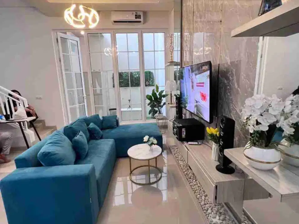 Dijual rumah baru gress furnish di cluster perumahan mewah Puri Galaxi, Surabaya timur