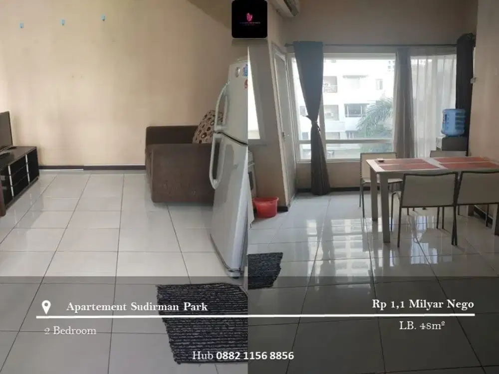 Dijual Apartement Sudirman Park 2BR Low Floor Full Furnished