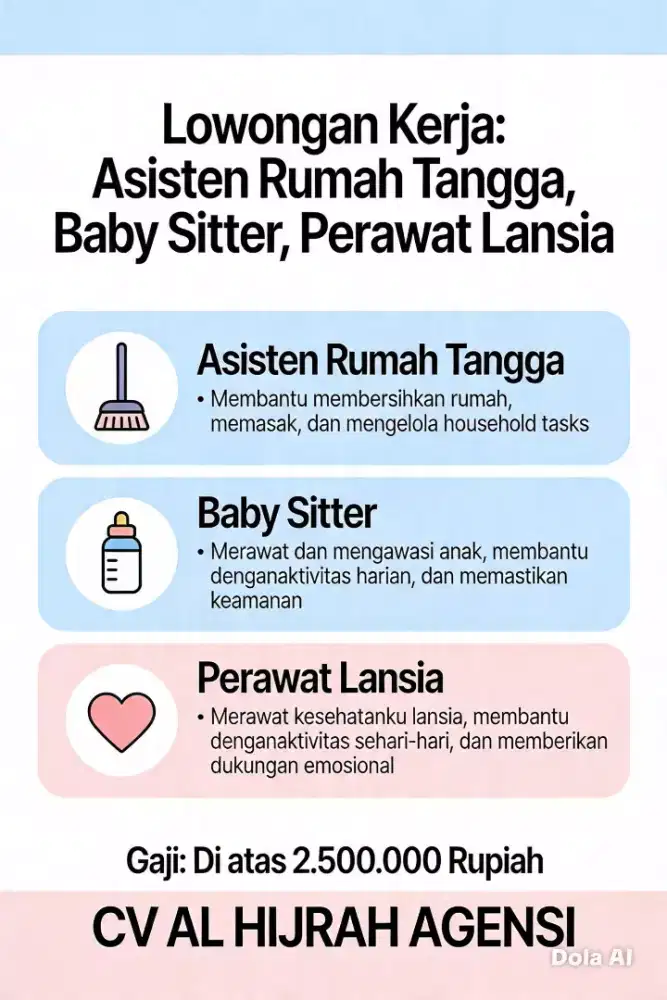 LOWONGAN PEKERJAAN BAGI WANITA