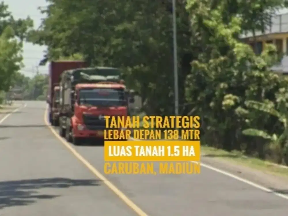 H// Tanah Zona Industri LD 138 mtr, Dekat Gerbang TOL Caruban MADIUN, Lokasi Baguss