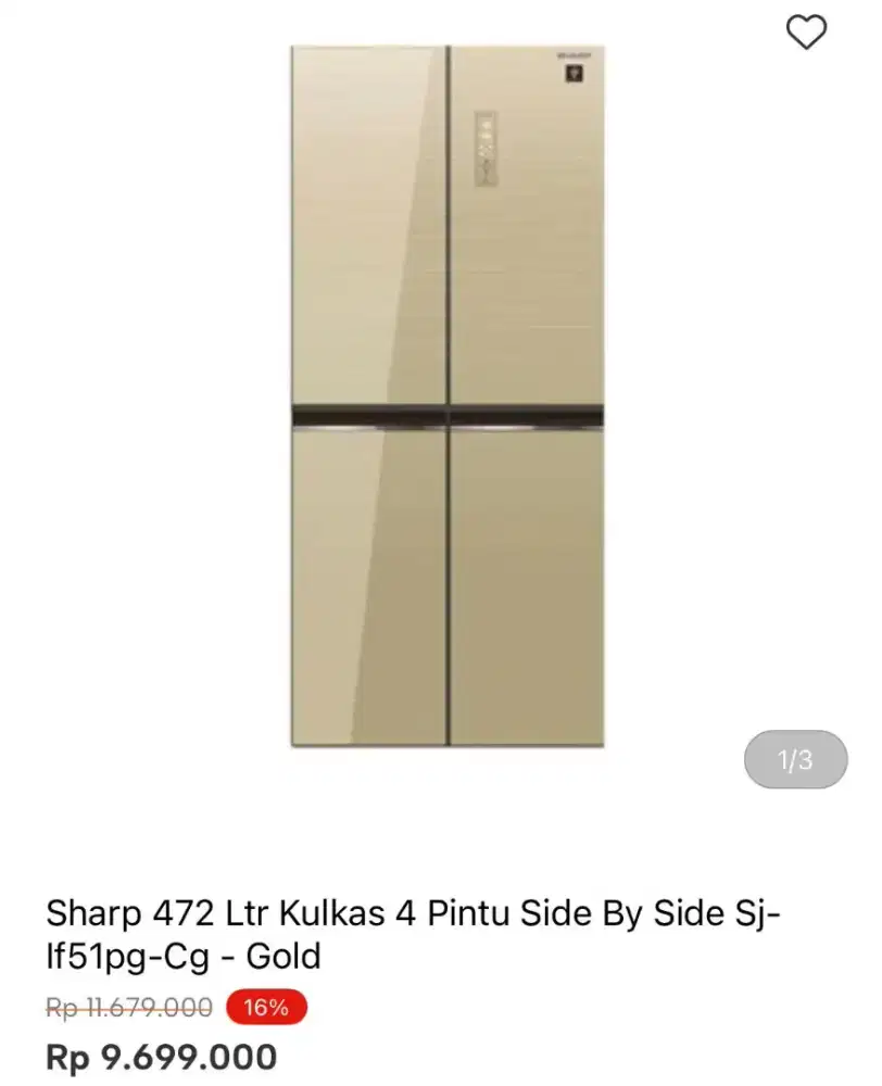 KULKAS SHARP 4 PINTU SJ-IF51PG-CG 472LTR