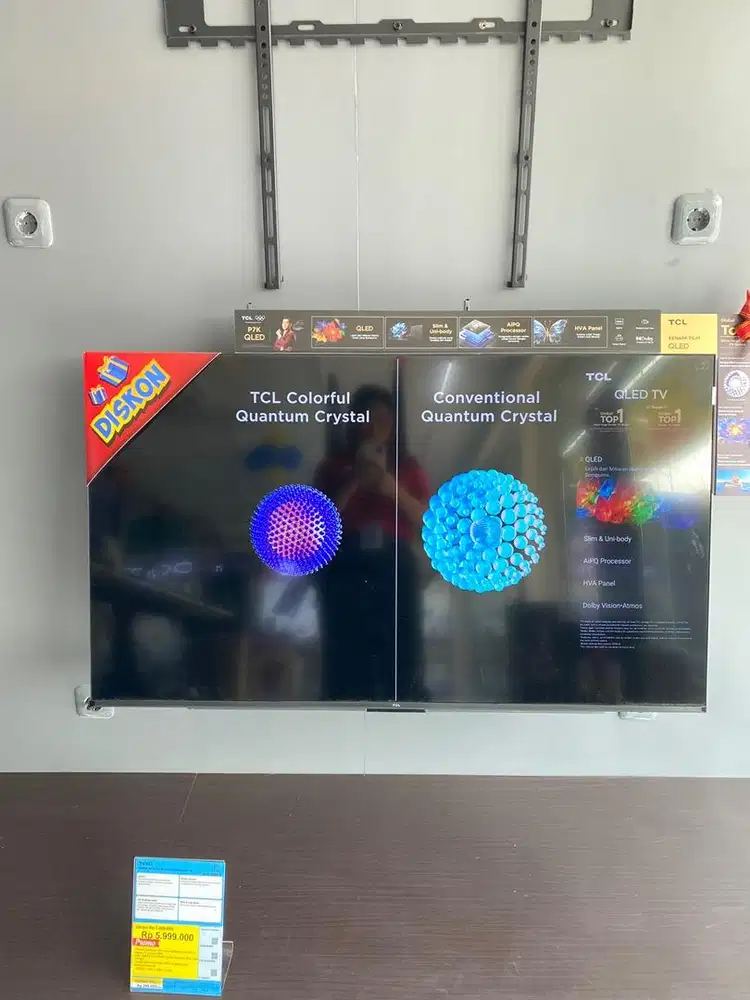 TCL 50 Inch 50P7K 4K UHD QLED Google TV - Promo Home Credit Bunga 0%