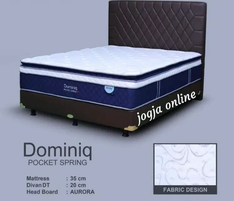 Fullset Springbed/Kasur (used) Dominiq Pocket Spring 180x200 cm