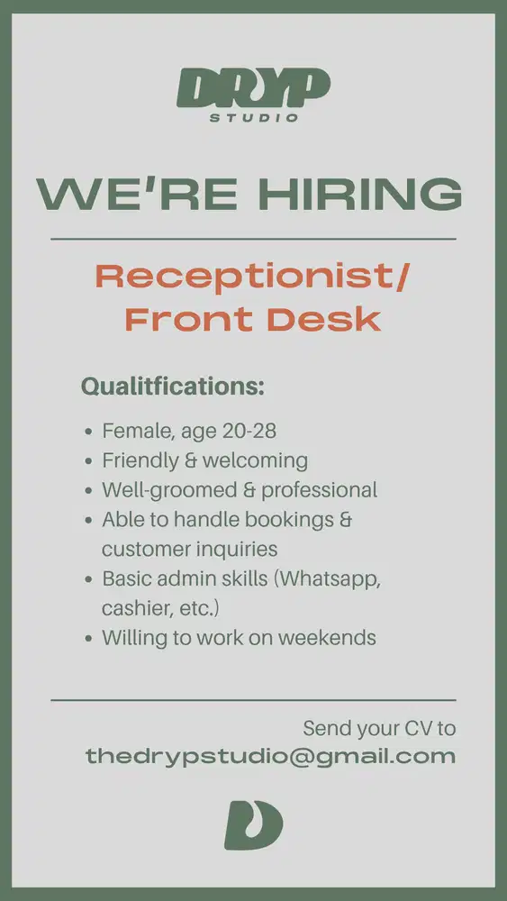 Resepsionis/Front Desk