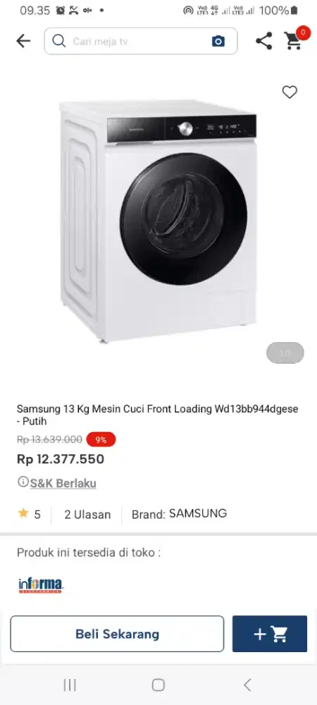 PROMO KREDIT SAMSUNG 13KG MESIN CUCI FRONT LOADING