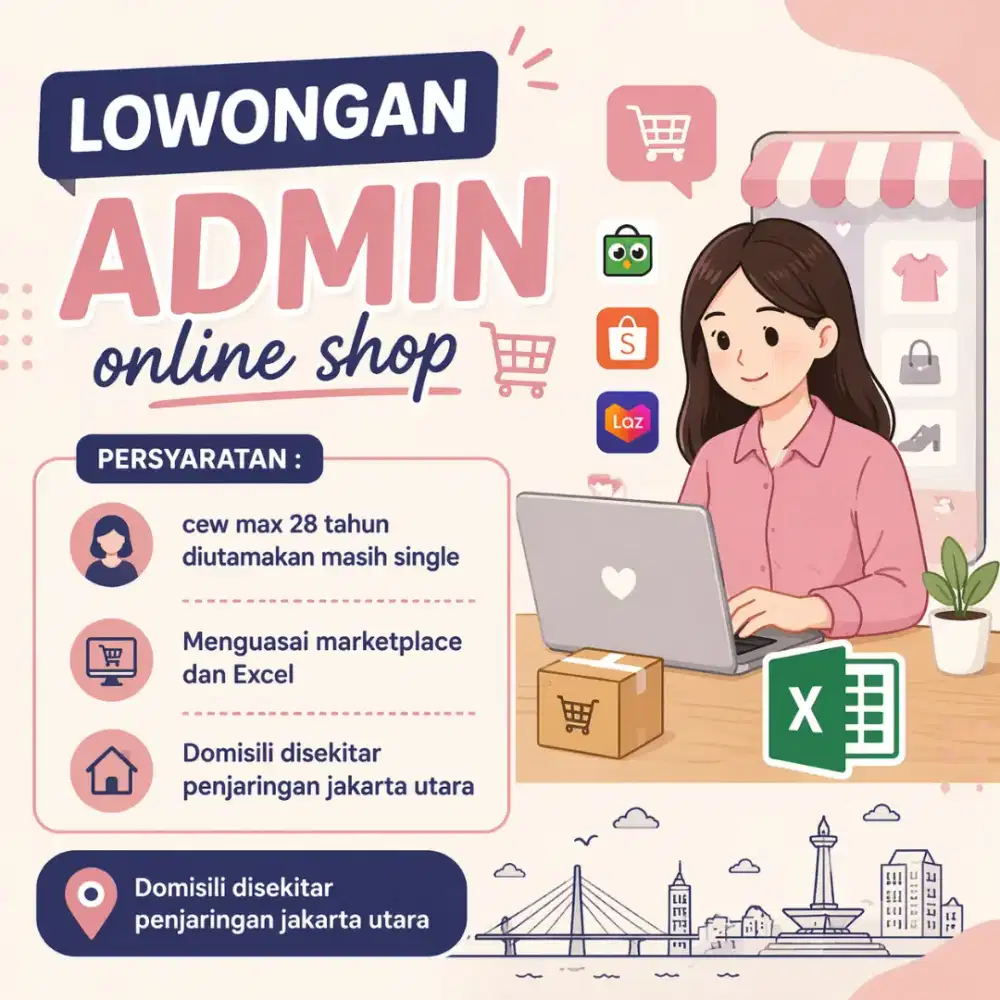 LOWONGAN ADMIN ONLINE SHOP