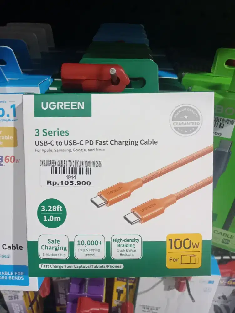 UGREEN CABLE C TO C NYLON 100W 1M| ATLANTIS DAHSYAT