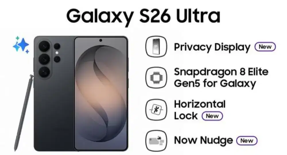 Samsung S26 Ultra 12/512GB Garansi Resmi SEIN