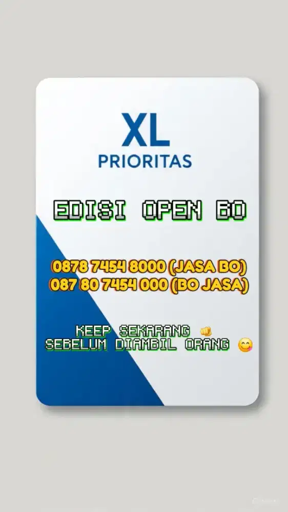 nomor cantik edisi jasa bo,ijazah,dan 10 digit sudah include kuota