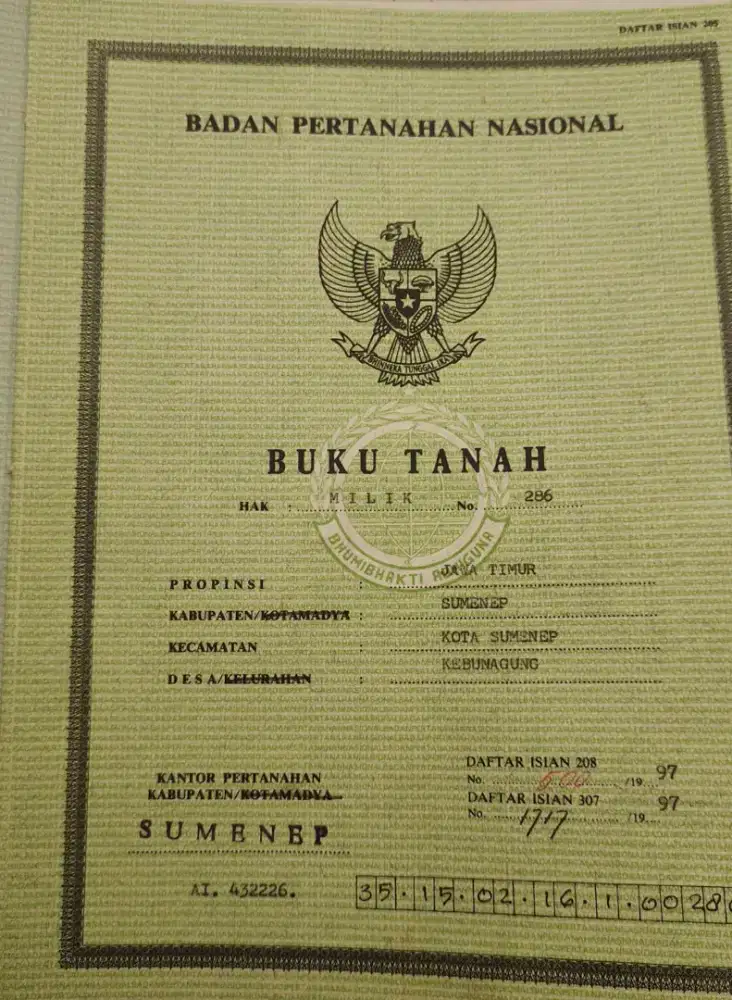 Jual tanah kosong luas 1469