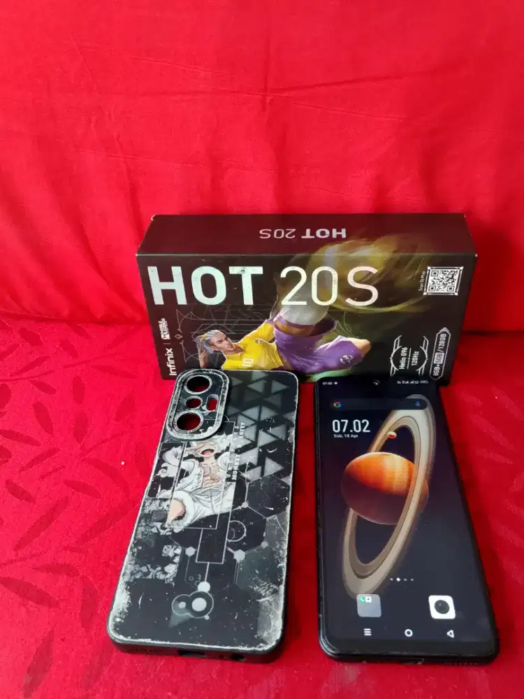 Infinix hot 20s ram 8gb+5/128gb lengkap segel bonus layar amoled 6,5