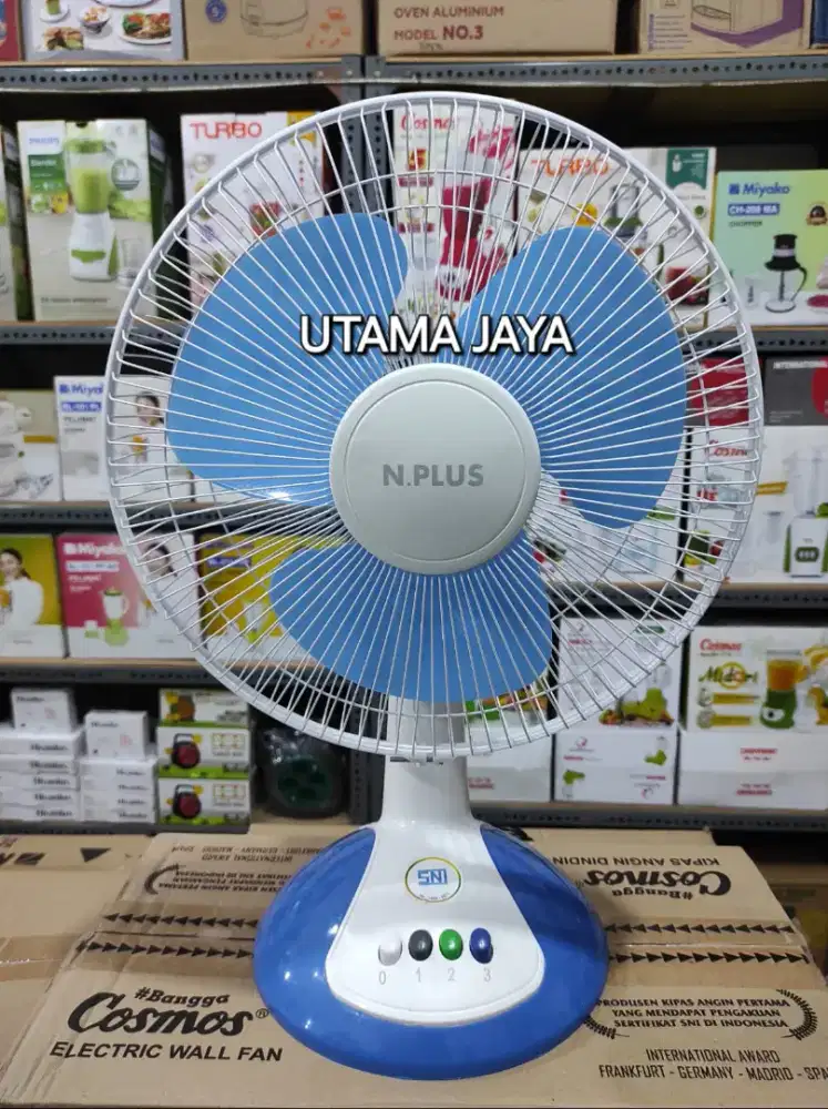 KIPAS ANGIN MEJA 12 INCH MERK N.PLUS BARANG BARU