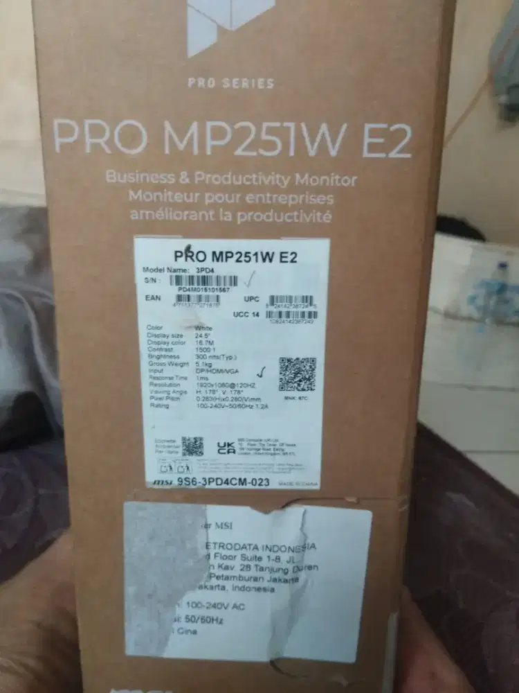 Monitor MSI MP251W E2