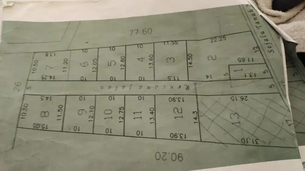 Dijual tanah 4 kavling posisi tanah no 6,7,8,9