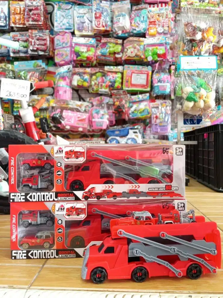 mainan anakk trukk towingg isi 2 mobil