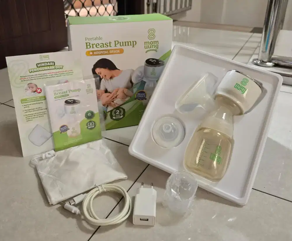 Pompa ASI Elektrik Portable Mom Uung – Hospital Grade | Lengkap