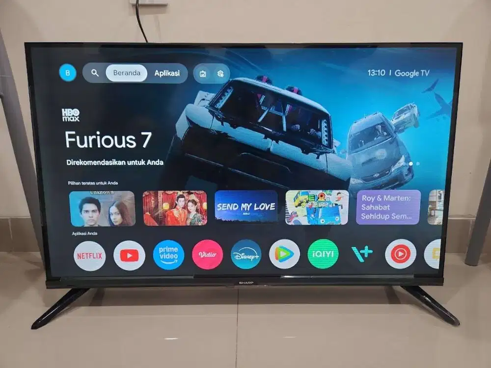 Google Smart TV SHARP 32INCH C32GH3000i Digital Wifi Like New Murah