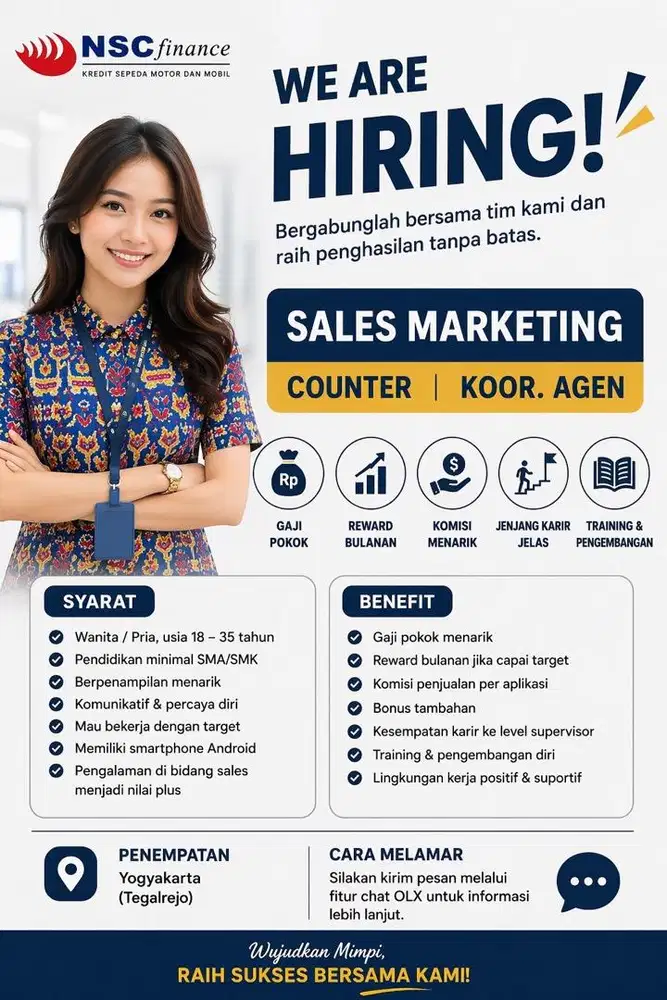Lowongan Kerja Marketing NSC Finance Yogyakarta