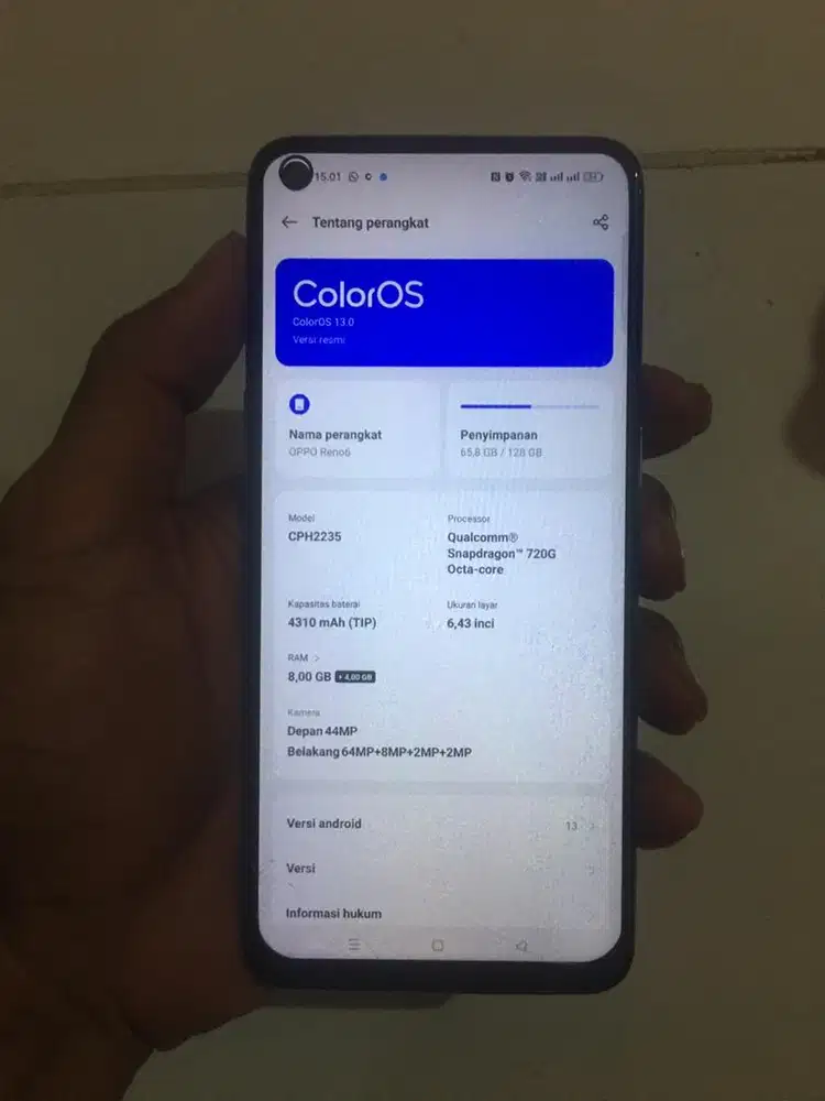 Oppo Reno 6 4G 8+8/128 Batangan