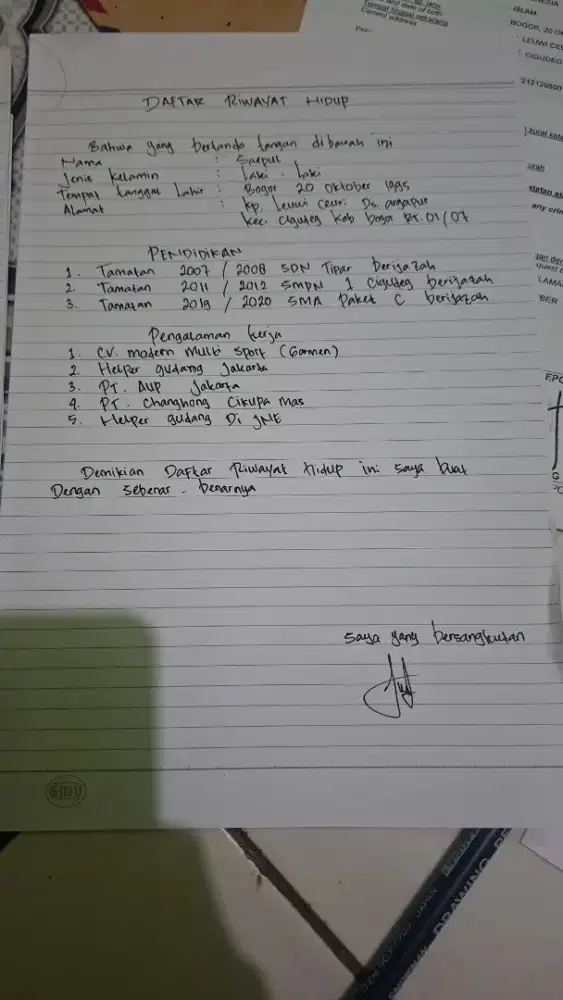 SEDANG MENCARI PEKERJAAN