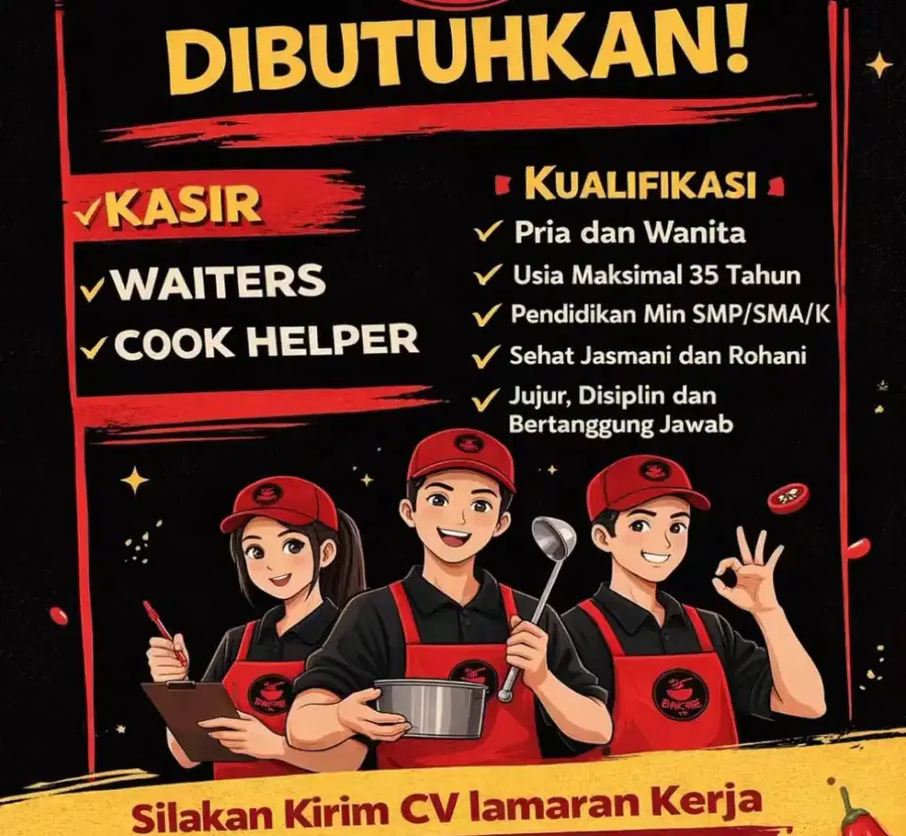 KAMI BUTUHKAN SECEPATNYA UNTUK RESTORAN Jepang