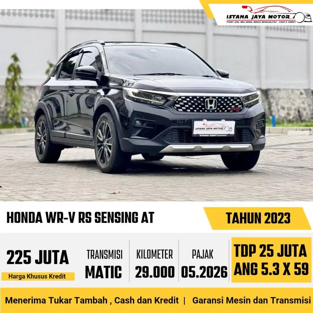 [KM 29 RB] Honda WR-V RS Sensing 1.5 Automatic 2023 Hitam
