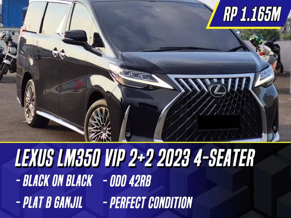 Lexus LM350 VIP 2+2 2023 4 Seater Black Hitam LM 350 4Seater